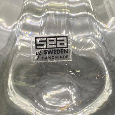 Vintage SEA of Sweden Crystal Flower Bud Vase