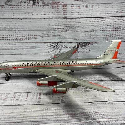 Vintage American Airlines Plane Battery Op Tin Toy 707 Passenger Jet Yonezawa