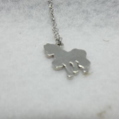 Silver & Pink Pony Childs Necklace