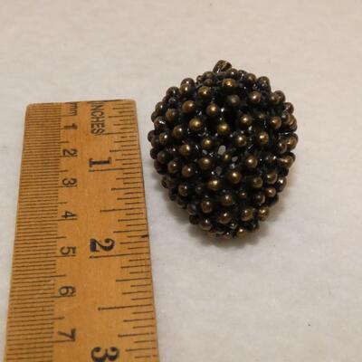 Brass colored large Strawberry or Pinecone Pendant