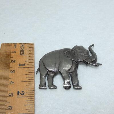 Pewter Gray Elephant Pin