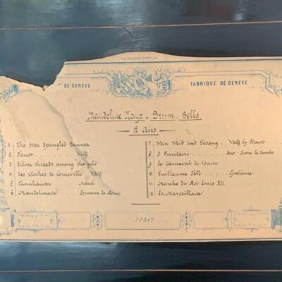 Antique B.A. Bremond 12-Air Swiss Music Box w/Walnut Case No.18207