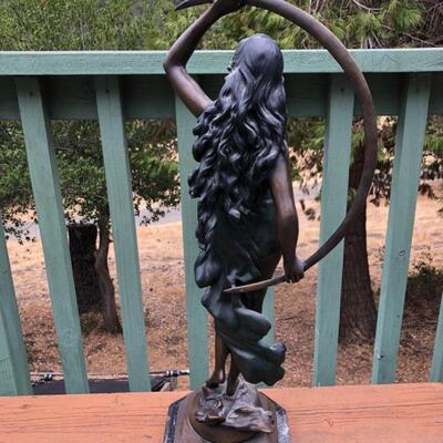Antique French Patinated Signed Bronze Aurore Statue - By Moreau
