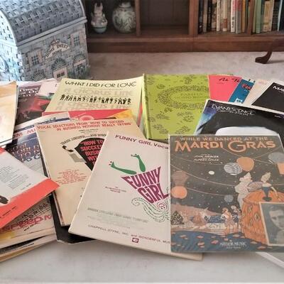 Lot #281  Large Lot of Piano Sheet Music - Christmas, Hits, Show Tunes