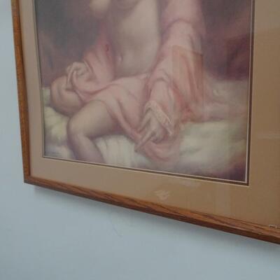 LOT 353. FRAMED NUDE POSTER BY VINCENT