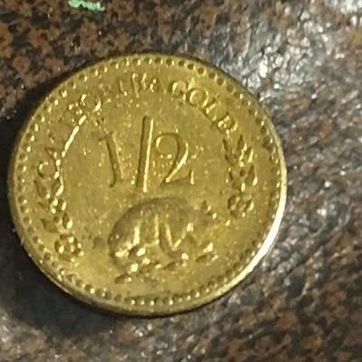 1854 California 1/2 Dollar Gold Souvenir Token