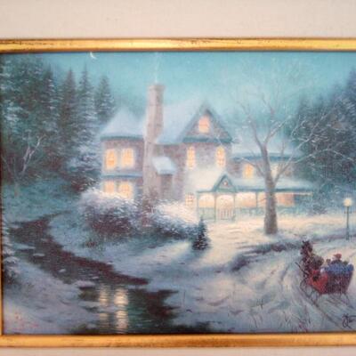 Thomas Kinkade - Moonlit Sleigh Ride