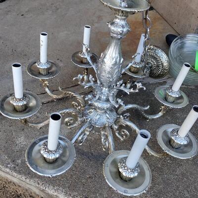 Antique Silver Plated Chandelier