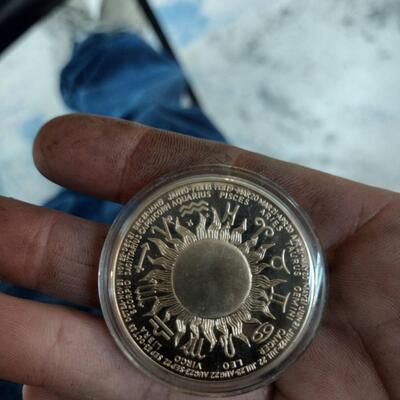 Vintage 1970 Franklin Mint Silver Scorpio Token