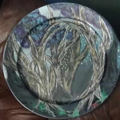 Hanging Painted Plate Art