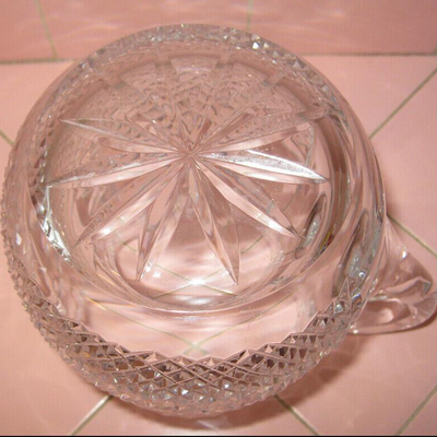 MS Vintage 6" Crystal Galway Irish Water Pitcher Cut Glass Leah 32 oz