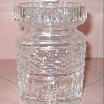 MS Waterford Crystal Honey Jar & Lid Ireland  Etched Mark