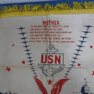 LOT 375. VINTAGE USN MOTHER SCARF