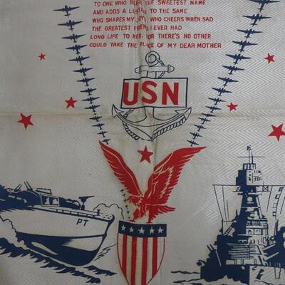 LOT 375. VINTAGE USN MOTHER SCARF