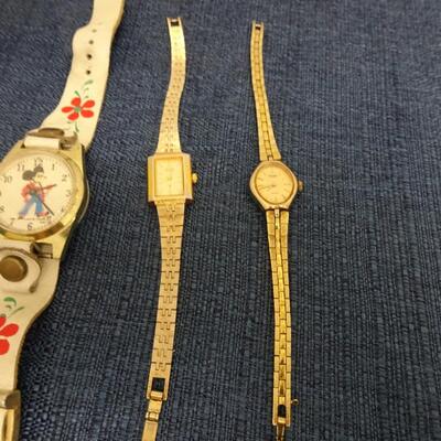 LOT 390. COLLECTION OF LADIES WATCHES MICKEY MOUSE AND DRESS WATCHES