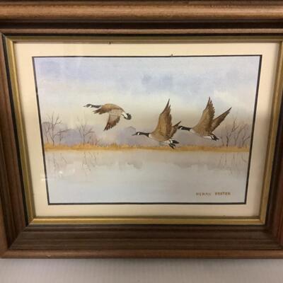 B287 Two Vintage Perry Foster Watercolor Paintings
