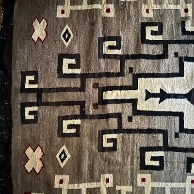 LOT 32 - 1940's Navajo - Two Gray Hills Rug - Ince Estate