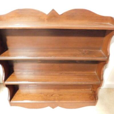 Large Solid Wood Wall Dish or Collectible Display Shelf 29