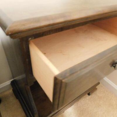 Solid Wood Bedside Table with Single Drawer