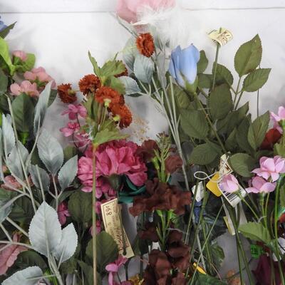 Lot of Faux Flowers, Assorted