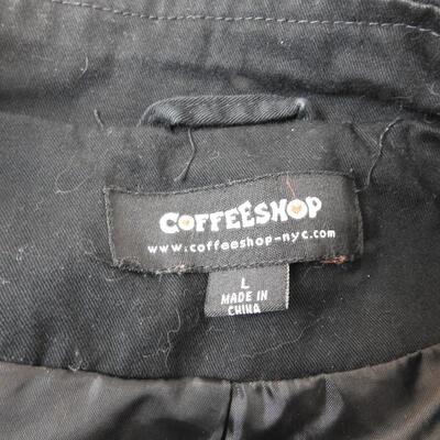 2 Women's Black Jackets/Costs: Calvin Klein size 12, Coffeeshop Size L