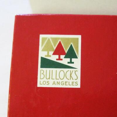 MS  2 Vintage 1950s Tie Gift Box Bullock's Department Store Los Angeles Christmas