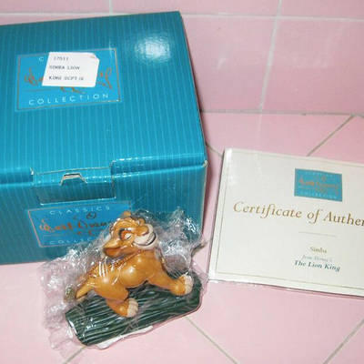 MS NIB Walt Disney Classics Christmas Ornament Simba Lion King COA New In Box