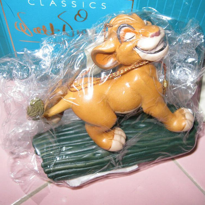 MS NIB Walt Disney Classics Christmas Ornament Simba Lion King COA New In Box