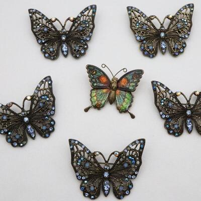 Butterfly Brooch Lot