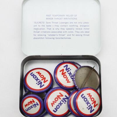 Lot of Vintage Nixon Now Button Pins