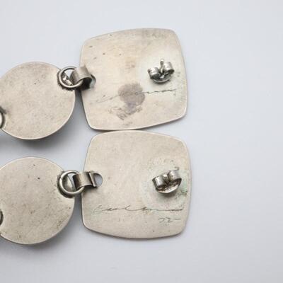 Artisan Sterling Silver & Onyx Earrings