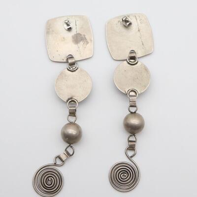 Artisan Sterling Silver & Onyx Earrings