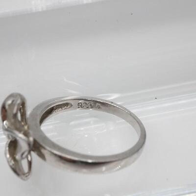 Sterling Silver Flower Ring Size 7