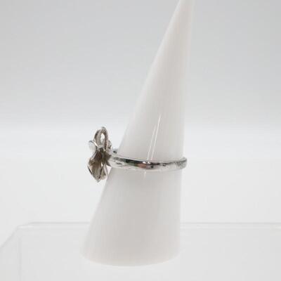 Sterling Silver Flower Ring Size 7