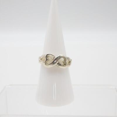 Sterling Silver Infinity Heart Ring Size 7.75
