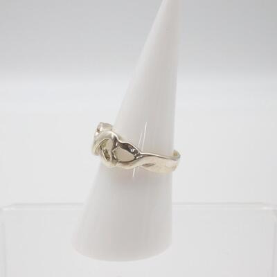 Sterling Silver Infinity Heart Ring Size 7.75