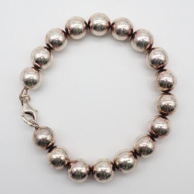 Sterling Silver Bead Bracelet