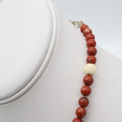 Red Jasper Beaded Necklace