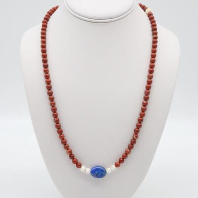 Red Jasper Beaded Necklace