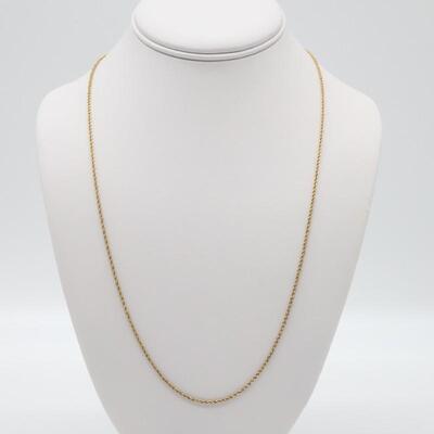 22" 14k Yellow Gold Chain Necklace