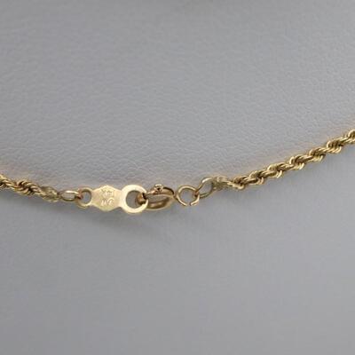 22" 14k Yellow Gold Chain Necklace