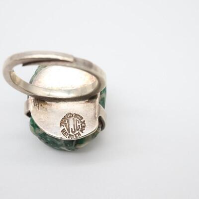 Taxco Mexico VJC Victor Jaimez Sterling Silver & Jasper Ring