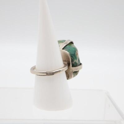 Taxco Mexico VJC Victor Jaimez Sterling Silver & Jasper Ring