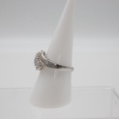 CZ Sterling Silver Ring Size 8