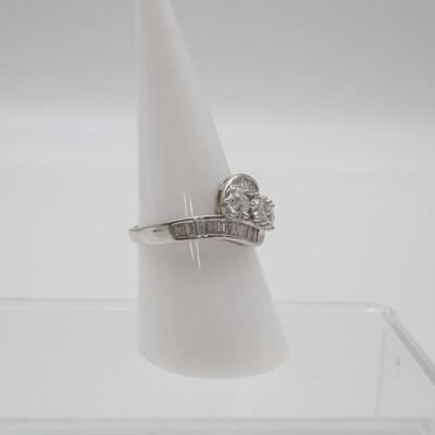 CZ Sterling Silver Ring Size 8