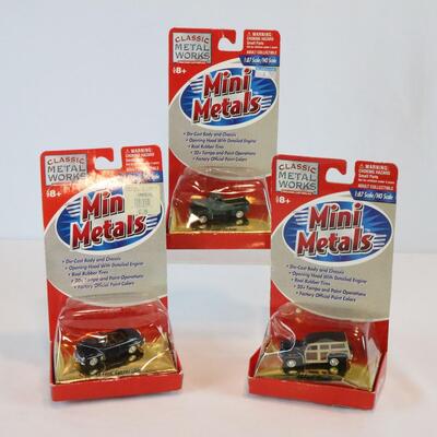 Lot of 3 Unopened Classic Metal Works Mini Metals Cars