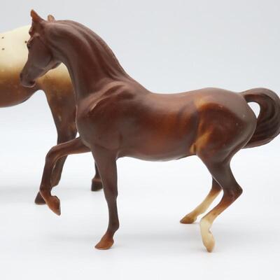 Lot of 5 Vintage Breyer Horses Brown & White
