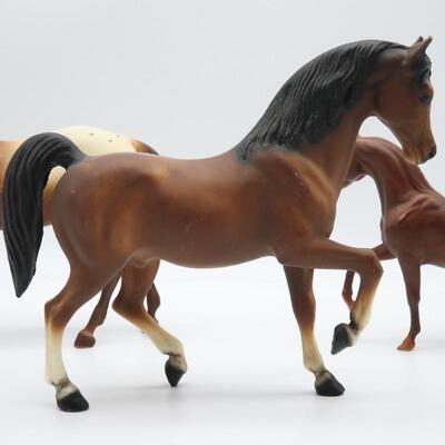 Lot of 5 Vintage Breyer Horses Brown & White