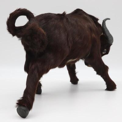 Water Buffalo Figure With Real Fur