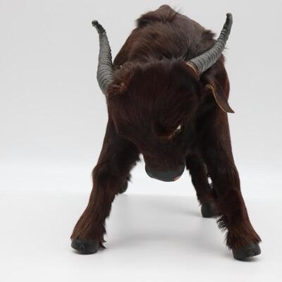 Water Buffalo Figure With Real Fur